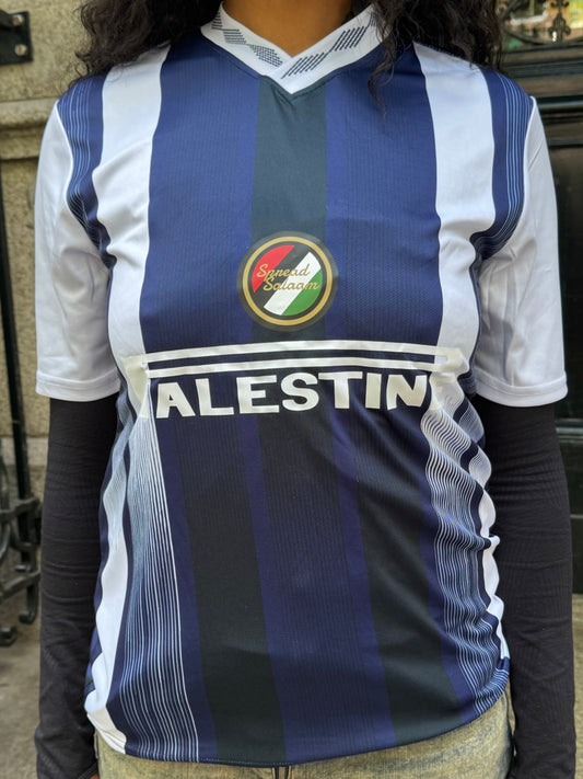 Palestine soccer jersey blue