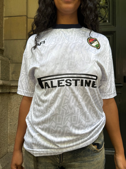 Palestine soccer jersey white